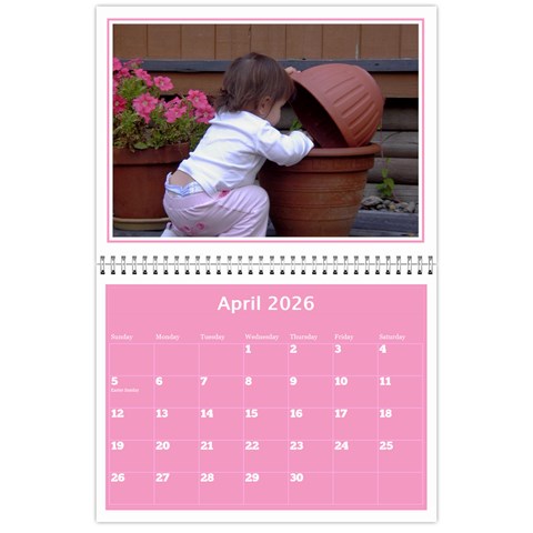 Pink Princess Wall Calendar 11x8 5 By Deborah Apr 2026