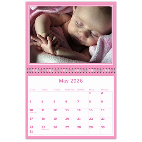 Pink Princess Wall Calendar 11x8 5 By Deborah May 2026