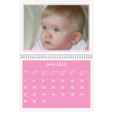 Pink Princess Wall Calendar 11x8 5 By Deborah Jun 2026