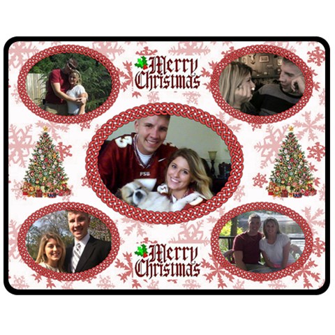 Merry Christmas Medium Blanket By Joy Johns 60 x50  Blanket Front