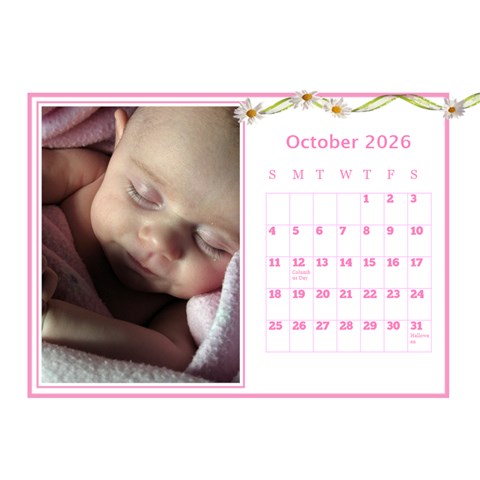 Pink Princess Desktop Calendar (8 5x6) By Deborah Oct 2026
