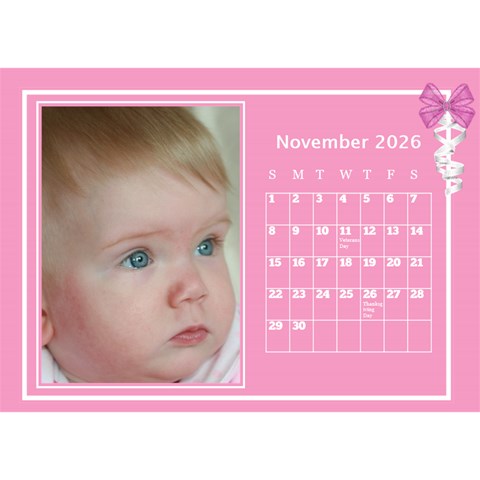Pink Princess Desktop Calendar (8 5x6) By Deborah Nov 2026