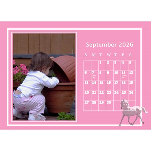 Pink Princess Desktop Calendar (8 5x6) By Deborah Sep 2026
