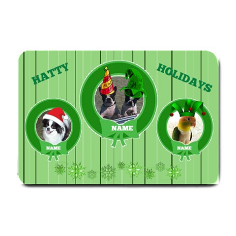 Hatty Holidays Small Doormat By Joy Johns 24 x16  Door Mat
