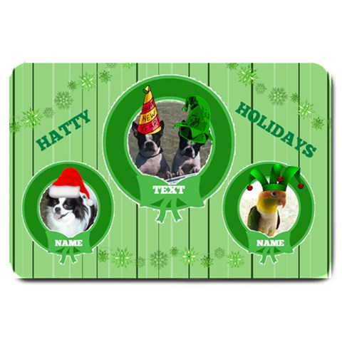 Hatty Holiday Large Doormat By Joy Johns 30 x20  Door Mat