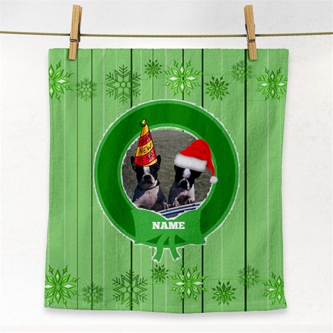 Hatty Holidays Face Towel By Joy Johns Front