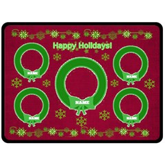 Happy Holiday large blanket - Fleece Blanket (Large) Happy Holiday large blanket - Fleece Blanket (Large)