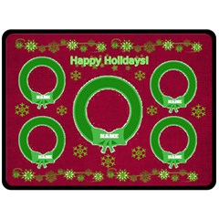 Happy Holiday large blanket - Fleece Blanket (Large)