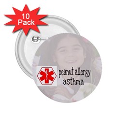 Allergy alert  button - 2.25  Button (10 pack)