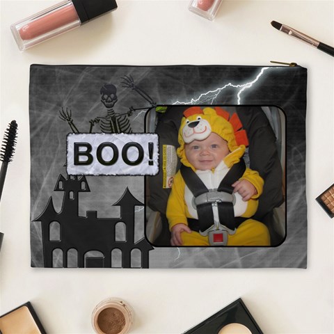 Happy Halloween Xl Cosmetic Bag By Lil Back