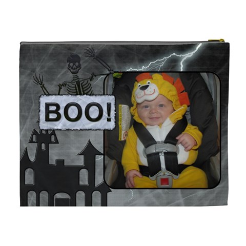 Happy Halloween Xl Cosmetic Bag By Lil Back