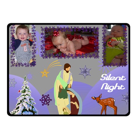 Silent Night Small Blanket By Joy Johns 50 x40  Blanket Front