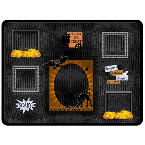 Halloween Extra Large Fleece Blanket By Lil 80 x60  Blanket Front