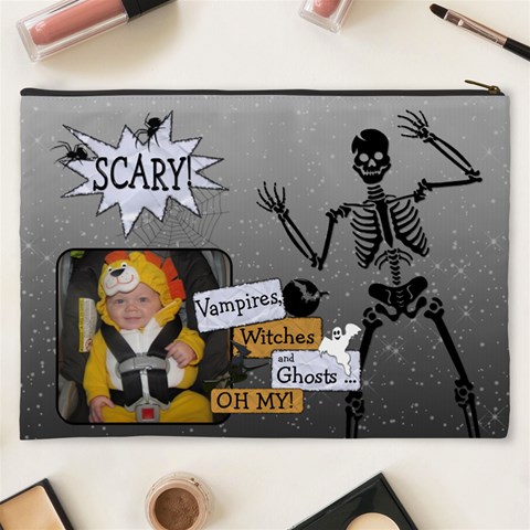 Halloween Xxxl Cosmetic Bag By Lil Back