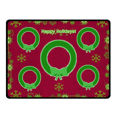 Happy Holidays Small Blanket By Joy Johns 50 x40  Blanket Front