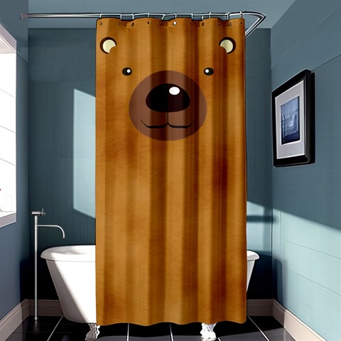 Bear By Divad Brown Curtain(36 X72 ) - 33.26 x66.24  Curtain(36 X72 )