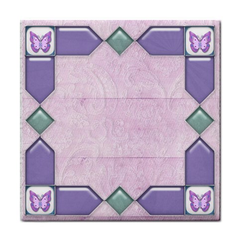 Lace And Butterfly Tile By Claire Mcallen Front