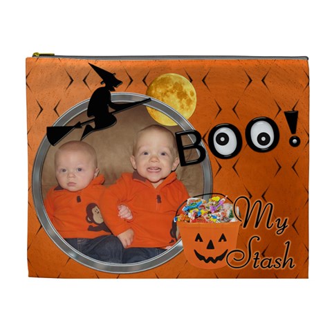Spooky Halloween Xl Cosmetic Bag By Lil Front
