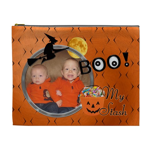 Spooky Halloween Xl Cosmetic Bag By Lil Front