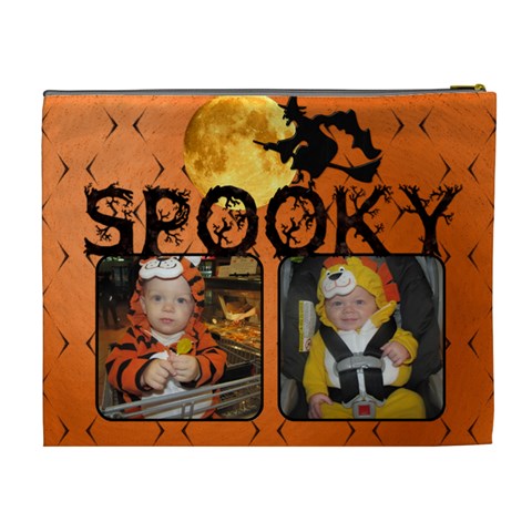 Spooky Halloween Xl Cosmetic Bag By Lil Back