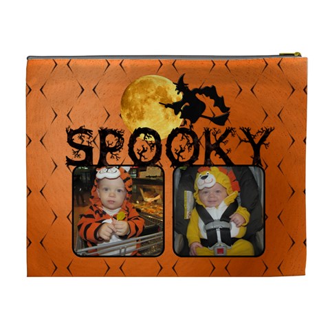 Spooky Halloween Xl Cosmetic Bag By Lil Back