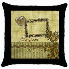 A Magical Moment gold throw pillow case - Throw Pillow Case (Black)