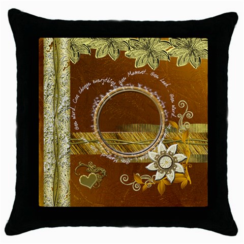 One Moment Gold Throw Pillow Case By Ellan Front