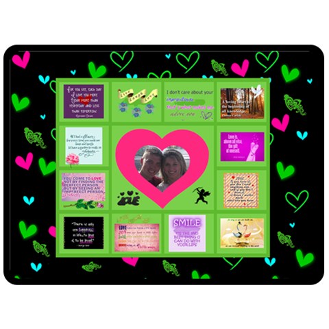 Love Quotes Large Blanket By Joy Johns 80 x60  Blanket Front