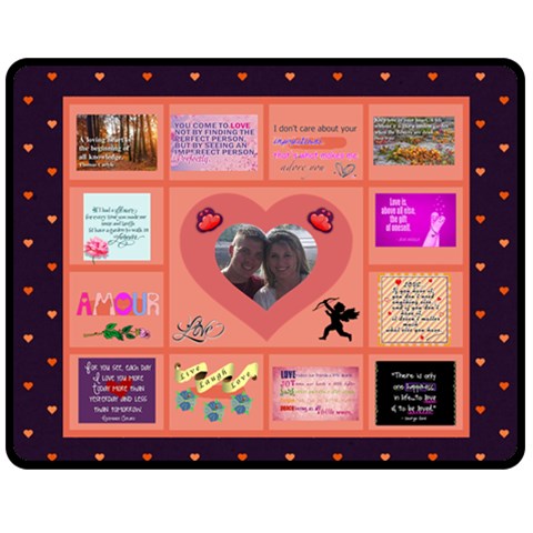 Love Quotes Medium Blanket 2 By Joy Johns 60 x50  Blanket Front