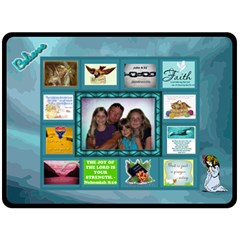 Bible quotes collage large blanket - Fleece Blanket (Large)