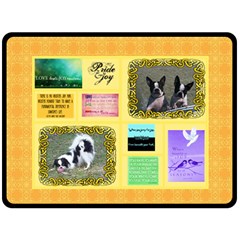 Joy Quotes large blanket - Fleece Blanket (Large)