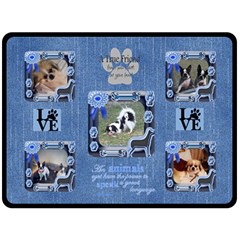 Dog lover s large blanket - Fleece Blanket (Large)