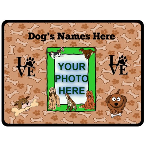 Dog Lover s Large Blanket #2 By Joy Johns 80 x60  Blanket Front