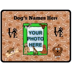 Dog Lover s large blanket #2 - Fleece Blanket (Large)