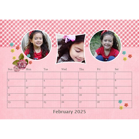 Desktop Calendar 8 5  X 6  Feb 2025