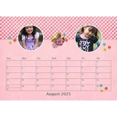 Desktop Calendar 8 5  X 6  Aug 2025