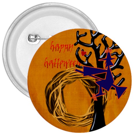 Happy Halloween 3  Button By Zornitza Front