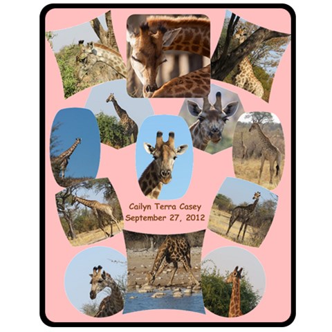 Giraffe Blanket By Cara 60 x50  Blanket Front