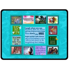 Happiness  large collage blanket - Fleece Blanket (Large)