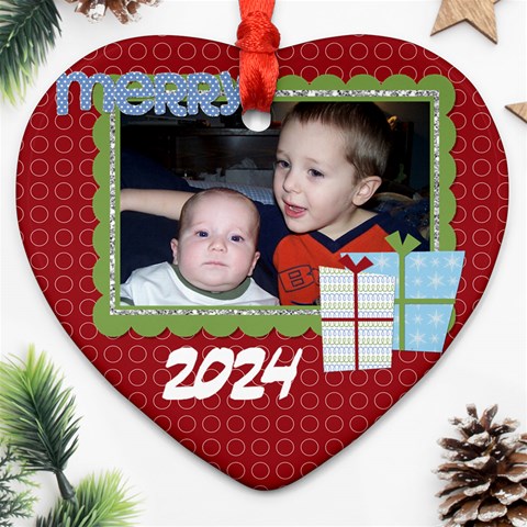 2024 Heart Ornament 1 By Martha Meier Front