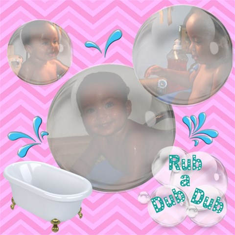 Rub A Dub Scrapbook Page By Angeye 12 x12  Scrapbook Page - 1