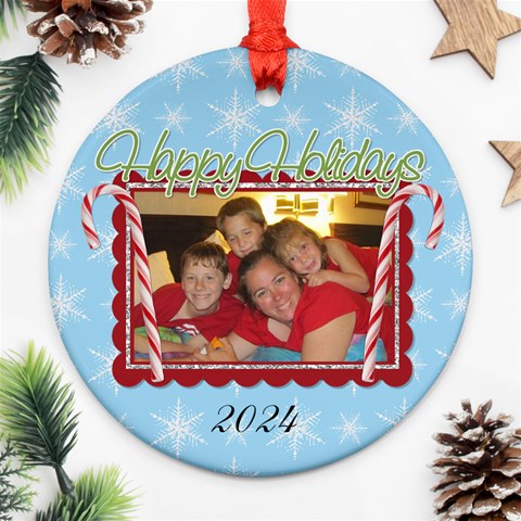 2024 Round Double Sided Ornament 1 By Martha Meier Front