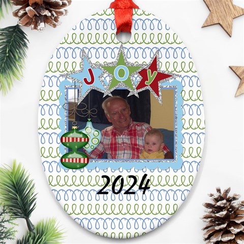 2024 Oval Double Sided Ornament 1 By Martha Meier Front