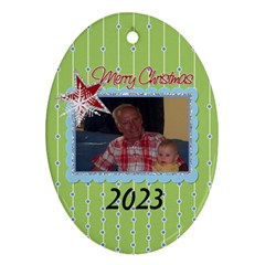 2013 Oval Double Sided Ornament 2 - Oval Ornament (Two Sides)