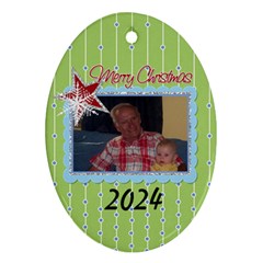 2023 Oval Double Sided Ornament 2 - Oval Ornament (Two Sides)