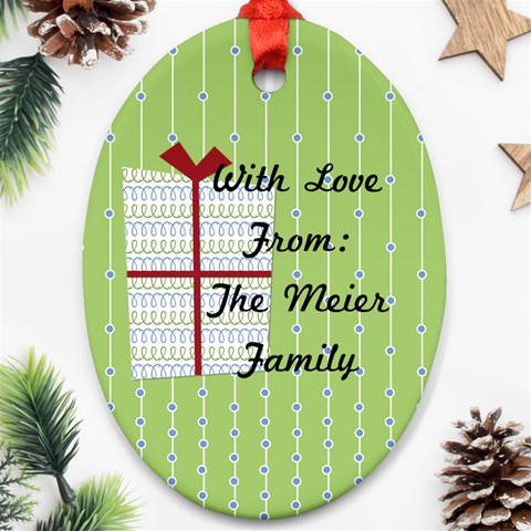 2024 Oval Double Sided Ornament 2 By Martha Meier Back