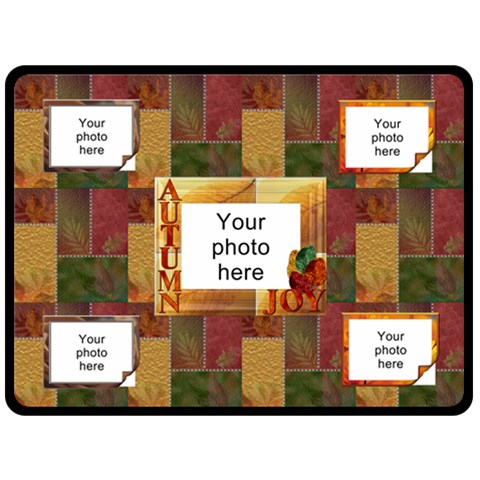 Autumn Joy Extra Large Fleece Blanket By Lil 80 x60  Blanket Front