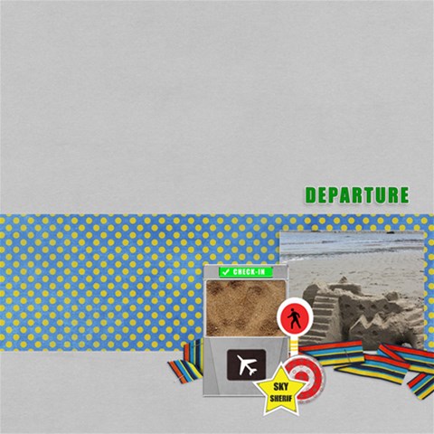Alikeairplane1 By Elfie 12 x12  Scrapbook Page - 1