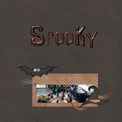 Spooky2 By Elfie 12 x12  Scrapbook Page - 1