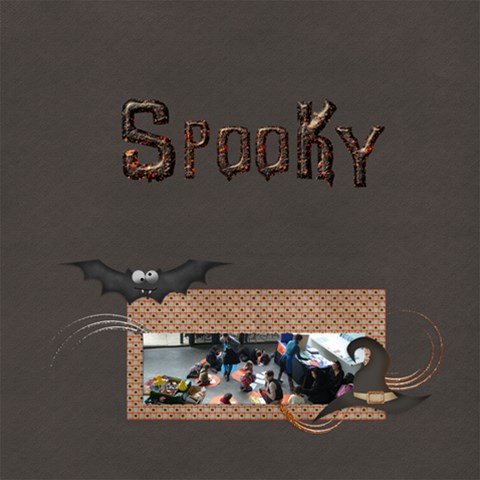 Spooky2 By Elfie 12 x12  Scrapbook Page - 1